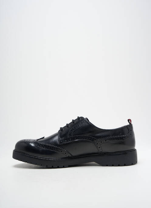 Derbies tissage satiné bout rond noir BASE LONDON homme