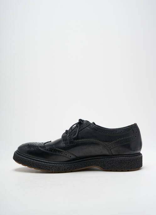 Derbies tissage satiné bout rond noir BASE LONDON homme