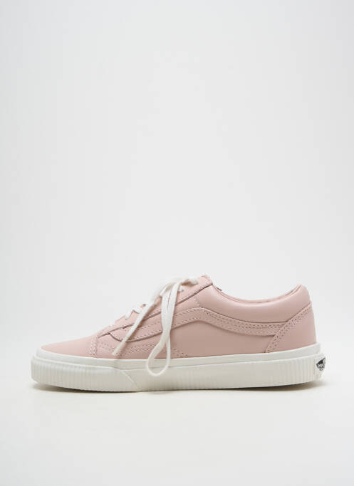Baskets bout rond talon plat jusqu'à 3cm rose VANS femme