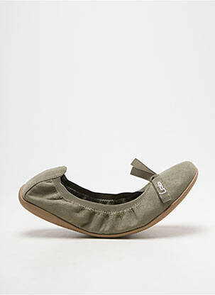Ballerines bout rond talon plat jusqu'à 3cm vert LPB femme
