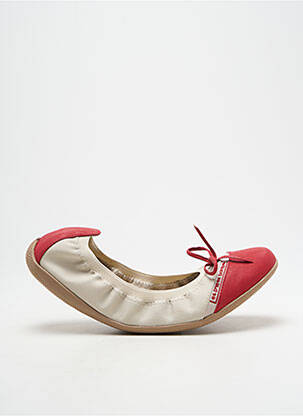 Ballerines bout rond talon plat jusqu'à 3cm rouge LPB femme