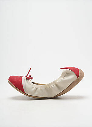 Ballerines bout rond talon plat jusqu'à 3cm rouge LPB femme