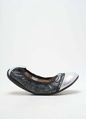Ballerines tissage satiné talon plat jusqu'à 3cm argent LPB femme
