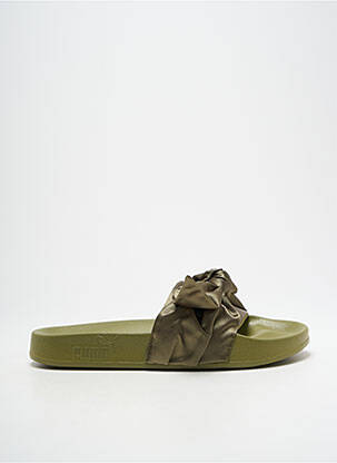 Mules/sabots tissage satiné talon plat jusqu'à 3cm vert PUMA femme