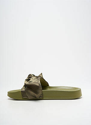 Mules/sabots tissage satiné talon plat jusqu'à 3cm vert PUMA femme