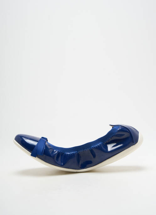 Ballerines matière lisse talon plat jusqu'à 3cm bleu LPB femme