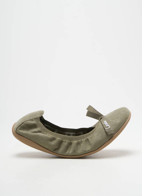 Ballerines bout rond talon plat jusqu'à 3cm vert LPB femme