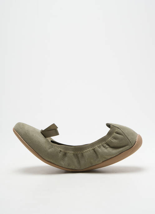 Ballerines bout rond talon plat jusqu'à 3cm vert LPB femme