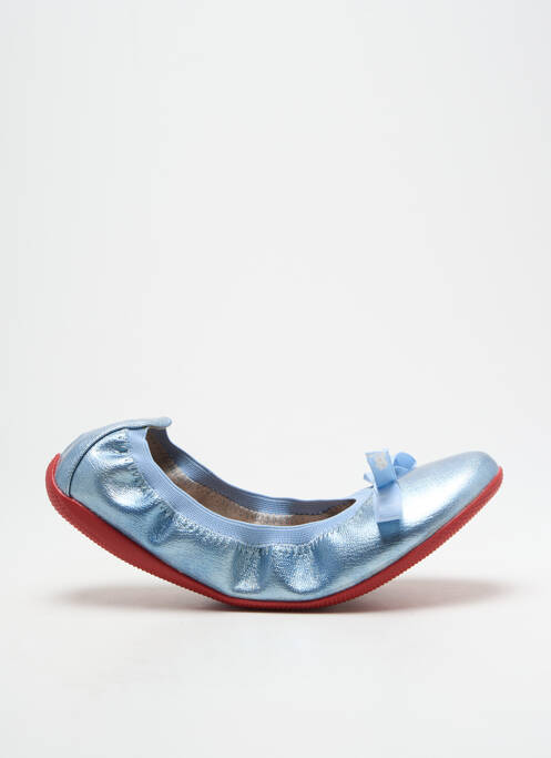Ballerines matière lisse talon plat jusqu'à 3cm bleu LPB femme