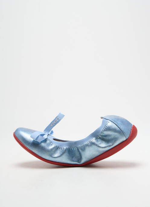 Ballerines matière lisse talon plat jusqu'à 3cm bleu LPB femme