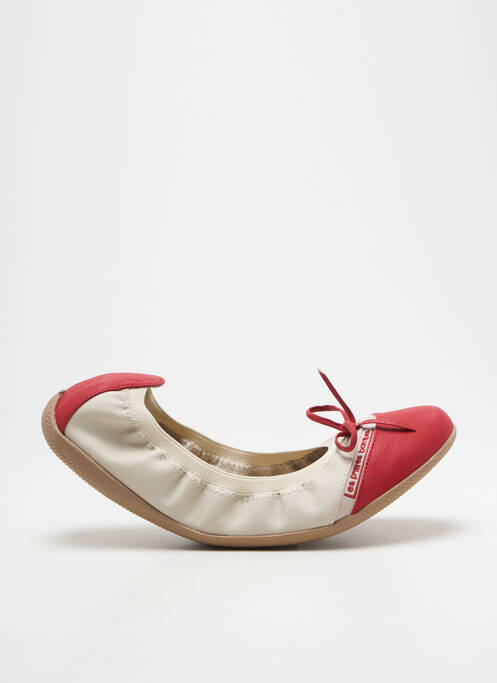 Ballerines bout rond talon plat jusqu'à 3cm rouge LPB femme