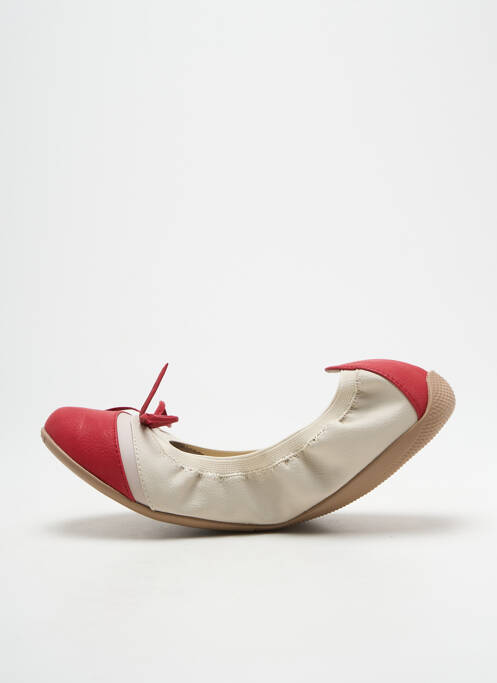 Ballerines bout rond talon plat jusqu'à 3cm rouge LPB femme