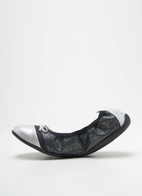 Ballerines tissage satiné talon plat jusqu'à 3cm argent LPB femme