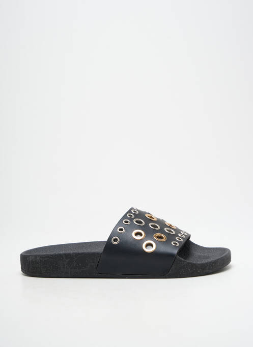 Mules/sabots tissage satiné talon plat jusqu'à 3cm noir THE WHITE BRAND femme