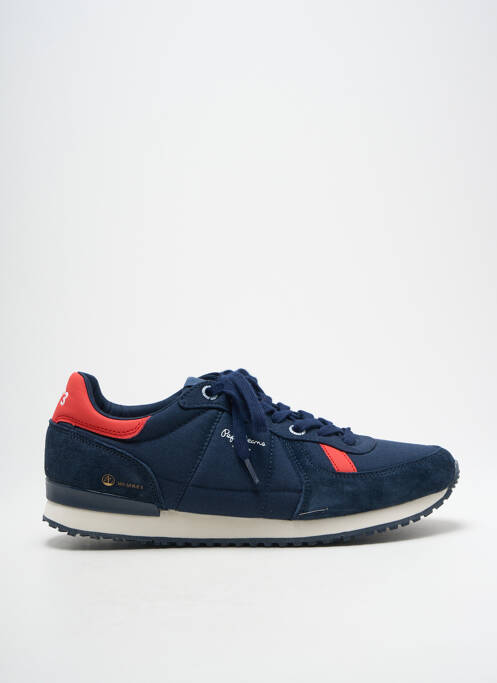 Baskets semelle amovible bout rond bleu PEPE JEANS homme