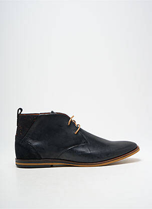 Bottines/boots tissage satiné talon bas noir SCHMOOVE homme