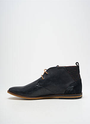 Bottines/boots tissage satiné talon bas noir SCHMOOVE homme