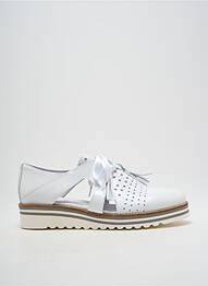 Derbies matière lisse talon plat jusqu'à 3cm blanc PHILIPPE MORVAN femme