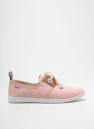 Baskets bout rond talon plat jusqu'à 3cm rose ARMISTICE femme