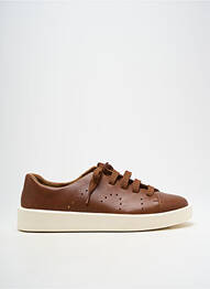 Baskets matière lisse bout rond marron CAMPER homme