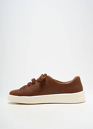 Baskets matière lisse bout rond marron CAMPER homme