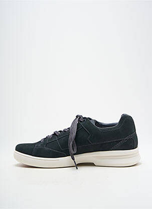 Baskets semelle amovible bout rond bleu CAT homme