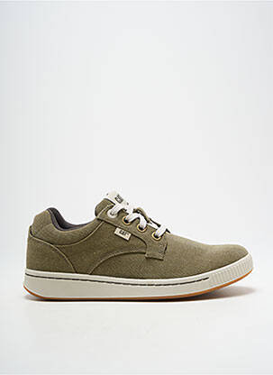 Baskets semelle amovible bout rond vert CAT homme