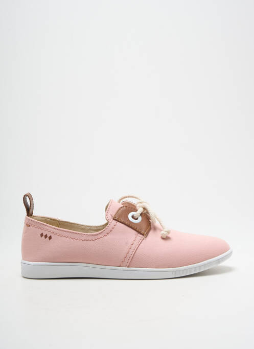 Baskets bout rond talon plat jusqu'à 3cm rose ARMISTICE femme