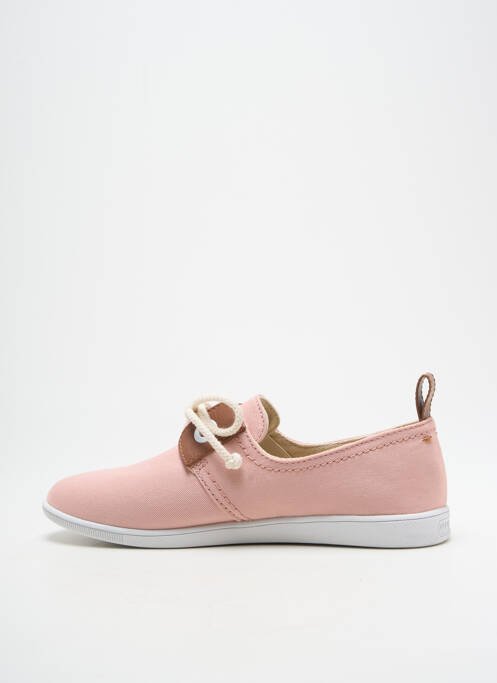 Baskets bout rond talon plat jusqu'à 3cm rose ARMISTICE femme