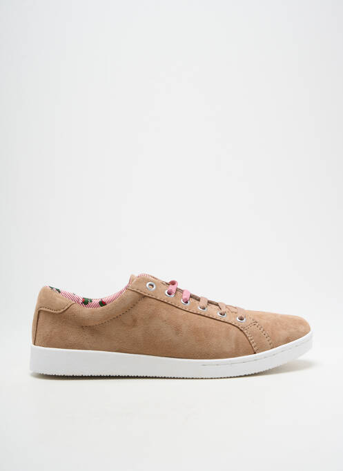 Baskets talon compensé talon plat jusqu'à 3cm beige MELLOW YELLOW femme