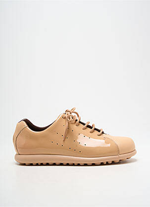 Baskets matière lisse talon plat jusqu'à 3cm beige CAMPER femme