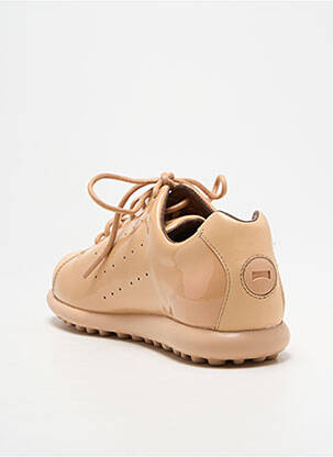 Baskets matière lisse talon plat jusqu'à 3cm beige CAMPER femme