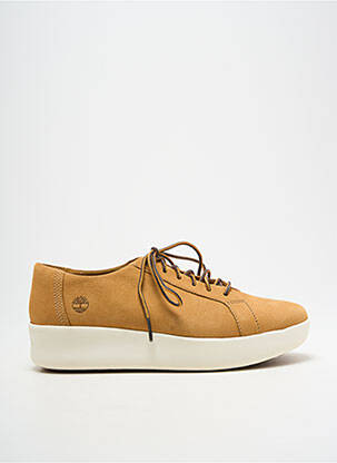 Baskets semelle amovible talon plat jusqu'à 3cm marron TIMBERLAND femme