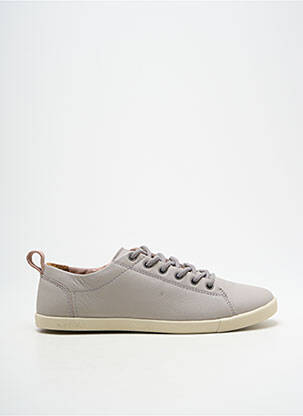 Baskets bout rond talon plat jusqu'à 3cm gris PALLADIUM femme