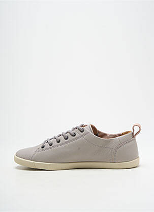 Baskets bout rond talon plat jusqu'à 3cm gris PALLADIUM femme