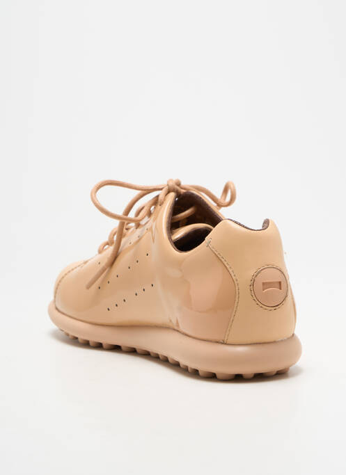 Baskets matière lisse talon plat jusqu'à 3cm beige CAMPER femme