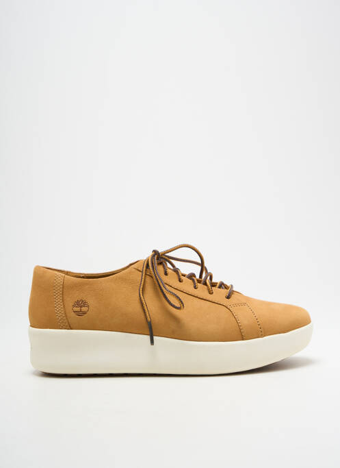 Baskets semelle amovible talon plat jusqu'à 3cm marron TIMBERLAND femme