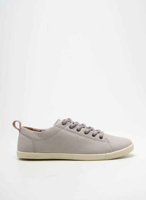Baskets bout rond talon plat jusqu'à 3cm gris PALLADIUM femme