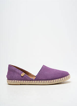 Espadrilles nubuck talon plat jusqu'à 3cm violet VERBENAS femme