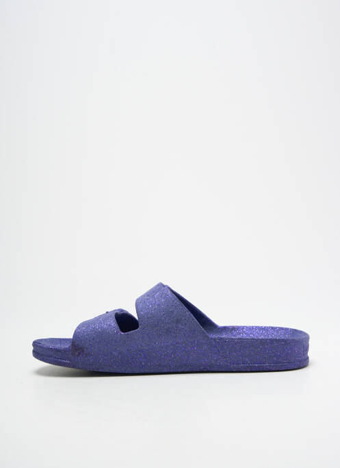 Mules/sabots bout ouvert talon plat jusqu'à 3cm bleu CACATOÈS femme