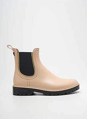 Bottines/boots matière lisse talon plat jusqu'à 3cm beige VERBENAS femme