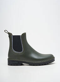 Bottines/boots matière lisse talon plat jusqu'à 3cm vert VERBENAS femme