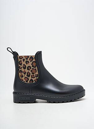 Bottines/boots matière lisse talon plat jusqu'à 3cm noir VERBENAS femme