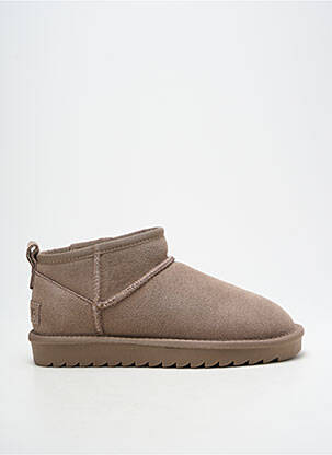 Bottines/boots fourrée talon plat jusqu'à 3cm beige COLORS OF CALIFORNIA femme