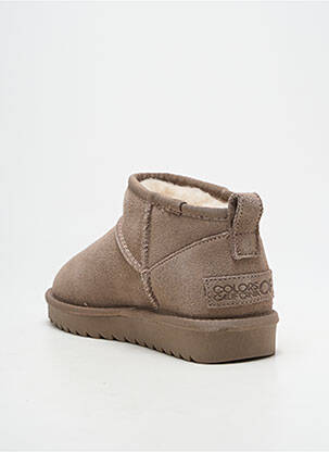 Bottines/boots fourrée talon plat jusqu'à 3cm beige COLORS OF CALIFORNIA femme