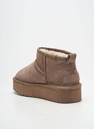 Bottines/boots fourrée talon de 4 à 6cm beige COLORS OF CALIFORNIA femme