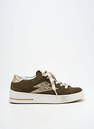 Baskets nubuck talon plat jusqu'à 3cm vert SEMERDJIAN femme