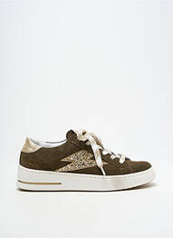 Baskets nubuck talon plat jusqu'à 3cm vert SEMERDJIAN femme