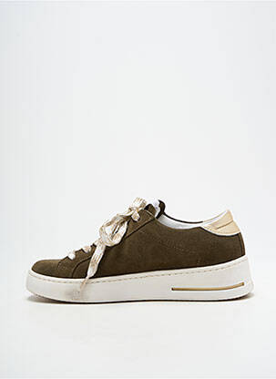 Baskets nubuck talon plat jusqu'à 3cm vert SEMERDJIAN femme