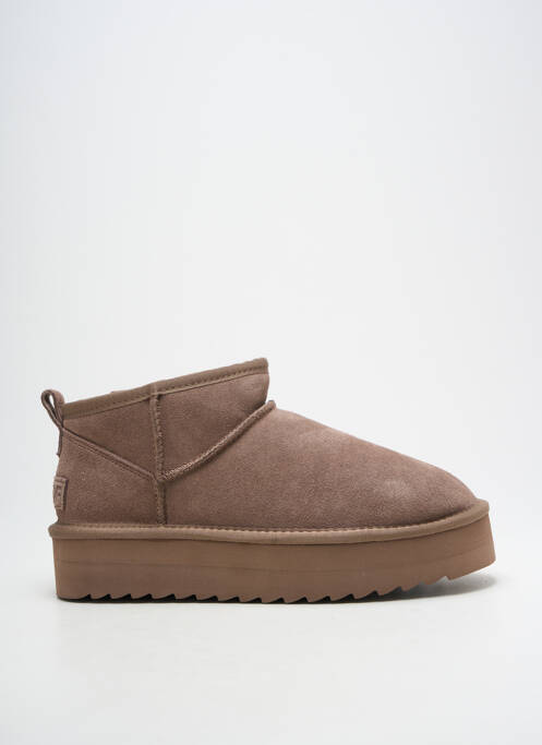 Bottines/boots fourrée talon de 4 à 6cm beige COLORS OF CALIFORNIA femme